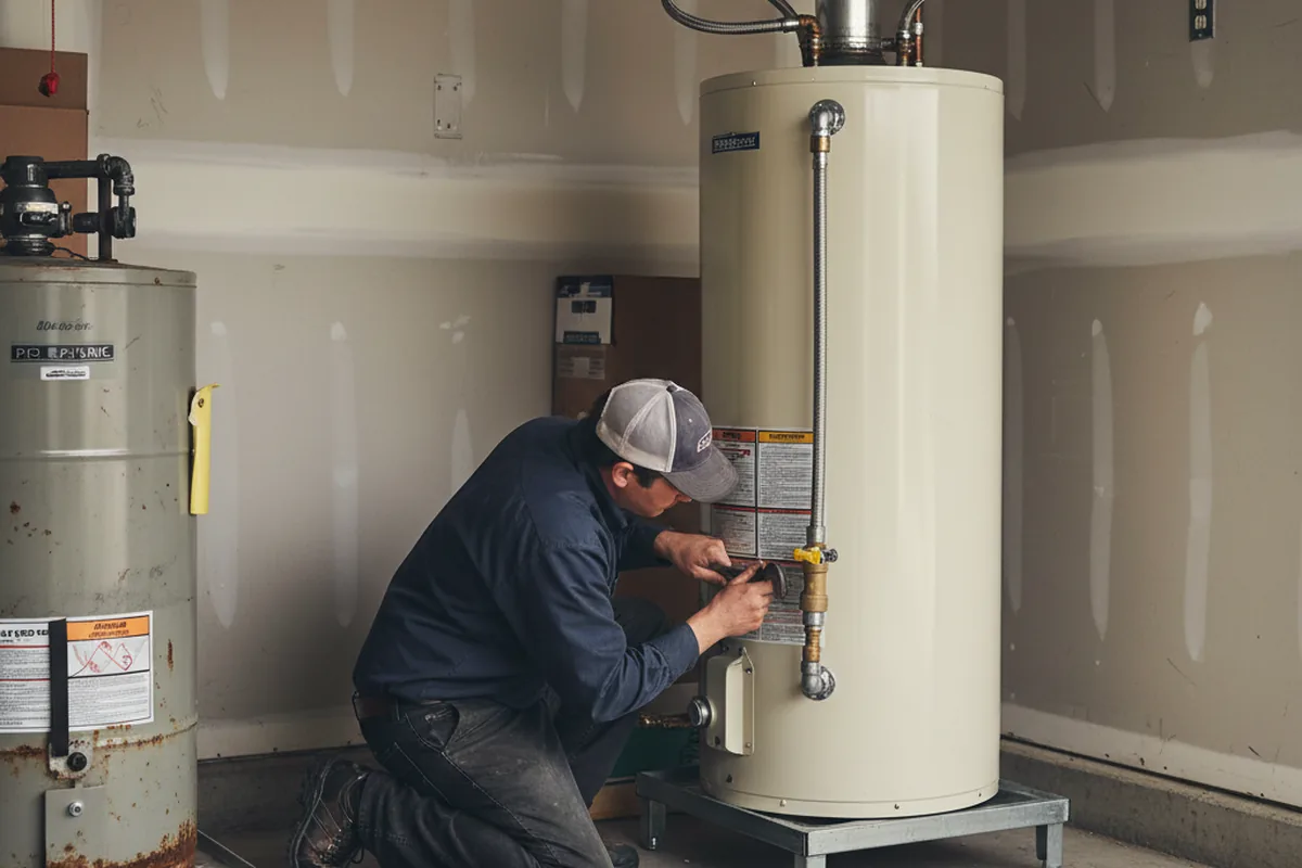 Water heater and shutoff valve replacement in Longbranch